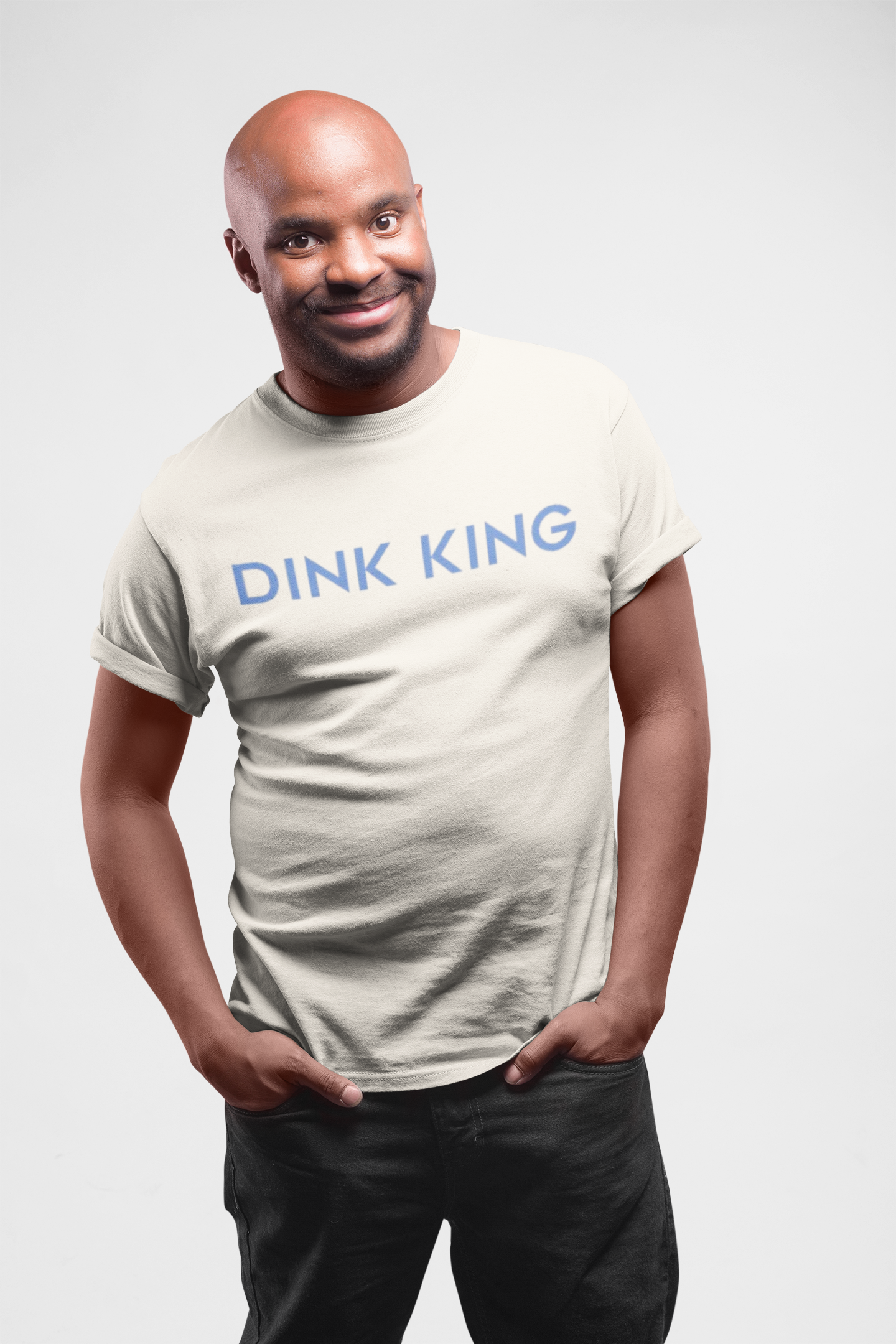 DINK KING – PREMIUM COTTON TEE - BONE